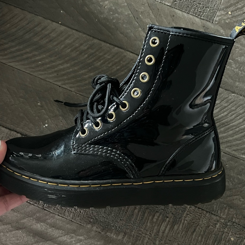Dr martens Zavala black patent boot